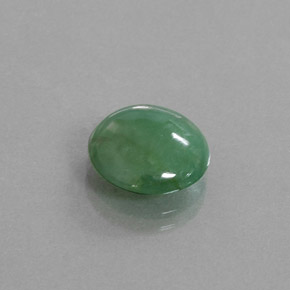 Jadeíta verde natural de 5,27 ct, corte redondo, transparente