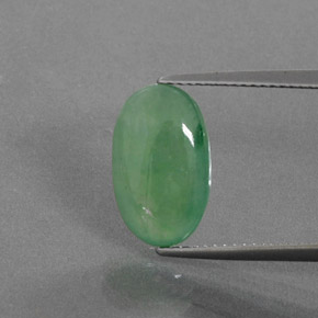 Jadeíta Verde natural de 4.58 ct, Corte Óvalo, Transparente