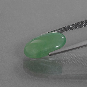 Jadeíta Verde natural de 4.58 ct, Corte Óvalo, Transparente
