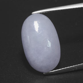 Jadeíta azul natural de 10,58 ct, corte óvalo, opaco