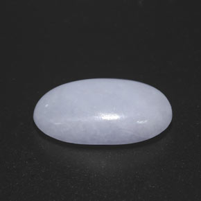 Jadeíta azul natural de 10,58 ct, corte óvalo, opaco
