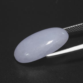 Jadeíta azul natural de 10,58 ct, corte óvalo, opaco