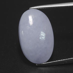 Jadeíta azul natural de 11,83 ct, corte óvalo, opaco