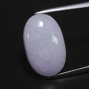 Jadeíta azul natural de 12,67 ct, corte óvalo, opaco