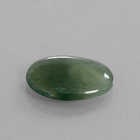 Jadeíta verde natural de 5,69 ct, corte óvalo, transparente