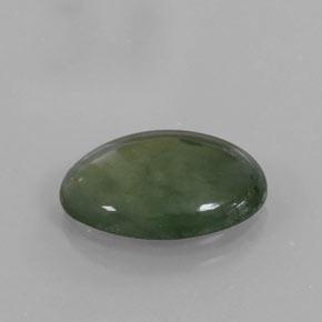 Jadeíta verde natural de 4,16 ct, corte óvalo, transparente