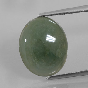 Jadeíta verde natural de 5,01 ct, corte óvalo, translúcido