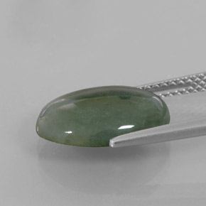 Jadeíta verde natural de 5,01 ct, corte óvalo, translúcido