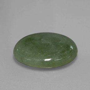 Jadeíta verde natural de 13,76 ct, corte óvalo, translúcido