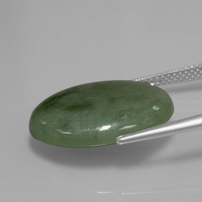 Jadeíta verde natural de 13,76 ct, corte óvalo, translúcido