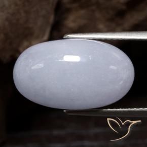 Jadeíta Violeta claro natural de 9.97 ct, Ovalada, Opaco