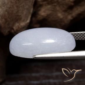 Jadeíta Violeta claro natural de 9.97 ct, Ovalada, Opaco