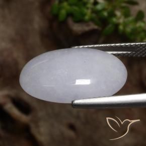 Jadeíta Gris natural de 11.17 ct, Ovalada, Translúcido