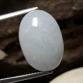 Jadeíta Verde pastel natural de 12.42 ct, Corte Óvalo, Translúcido