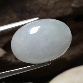 Jadeíta Verde pastel natural de 12.42 ct, Corte Óvalo, Translúcido