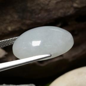 Jadeíta Verde pastel natural de 12.42 ct, Corte Óvalo, Translúcido
