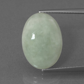 Jadeíta verde natural de 8,88 ct, corte óvalo, opaco