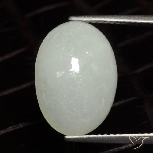 9.78ct Natural Verde amarillento Jadeíta, Ovalada, Translúcido