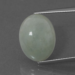 Jadeíta verde natural de 7,64 ct, corte óvalo, translúcido