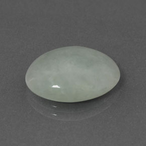 Jadeíta verde natural de 7,64 ct, corte óvalo, translúcido