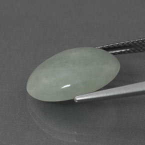 Jadeíta verde natural de 7,64 ct, corte óvalo, translúcido