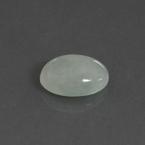 Jadeíta Verde pastel natural de 10.25 ct, Corte Óvalo, Transparente