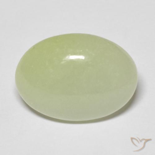 Jadeíta Verde Oliva natural de 10.83 ct, Ovalada, Translúcido