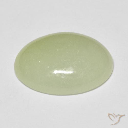 Jadeíta Verde Oliva natural de 10.83 ct, Ovalada, Translúcido