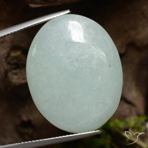 Jadeíta verde natural de 39,20 ct, corte óvalo, translúcido