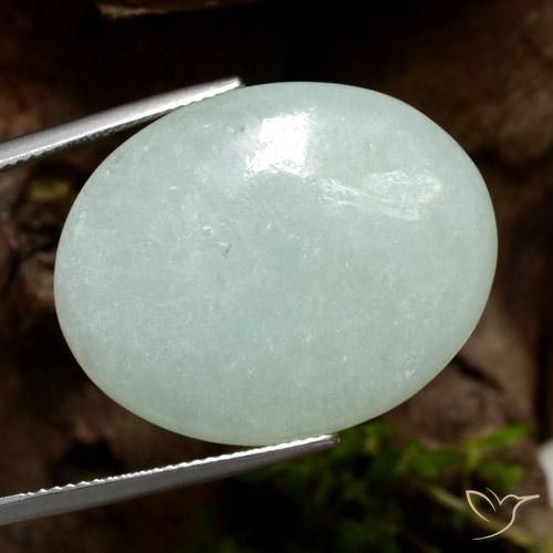 Jadeíta verde natural de 39,20 ct, corte óvalo, translúcido