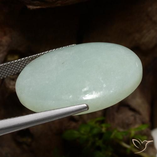 Jadeíta verde natural de 39,20 ct, corte óvalo, translúcido
