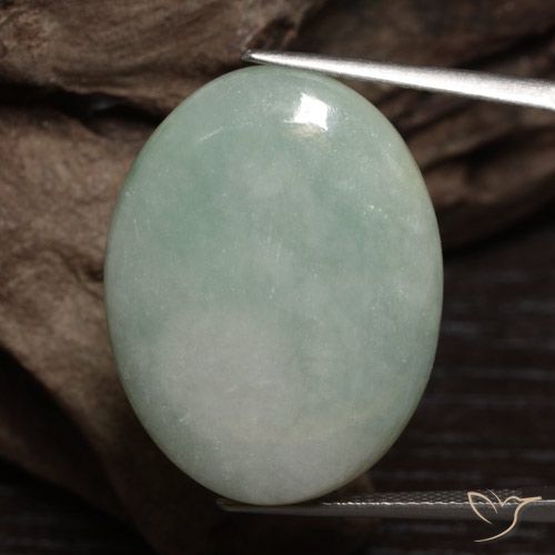 41.15ct Natural Verde medio Jadeíta, Ovalada, Opaco