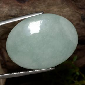 Jadeíta verde natural de 43,65 ct, corte óvalo, translúcido