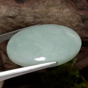 Jadeíta verde natural de 43,65 ct, corte óvalo, translúcido