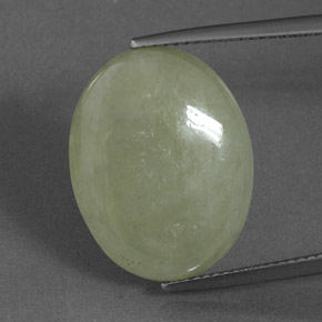 Jadeíta verde natural de 13,97 ct, corte óvalo, transparente