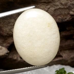 Jadeíta Blanco natural de 9.73 ct, Corte Óvalo, Translúcido