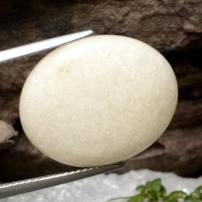 Jadeíta Blanco natural de 9.73 ct, Corte Óvalo, Translúcido