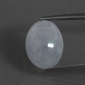 Jadeíta azul natural de 9,76 ct, corte óvalo, opaco