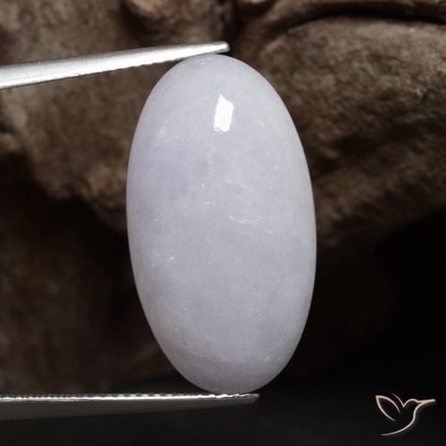 18.50ct Natural Gris Jadeíta, Ovalada, Opaco