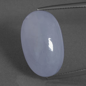 Jadeíta azul natural de 20,87 ct, corte óvalo, opaco