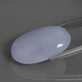 Jadeíta azul natural de 20,87 ct, corte óvalo, opaco