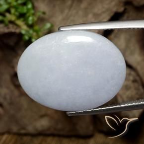 Jadeíta Gris natural de 21.11 ct, Ovalada, Translúcido