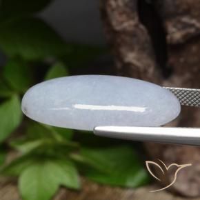 Jadeíta Gris azulado claro natural de 22.96 ct, Ovalada, Opaco