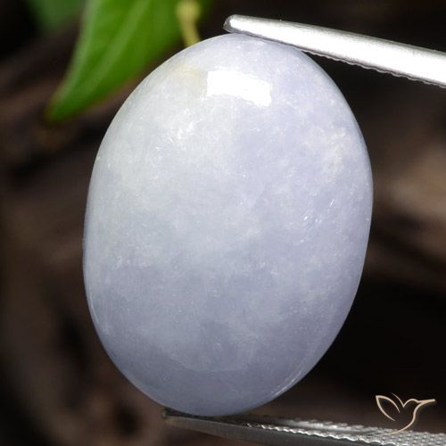 25.96ct Natural Violeta claro Jadeíta, Ovalada, Opaco