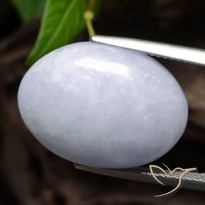 Jadeíta Violeta claro natural de 25.96 ct, Ovalada, Opaco