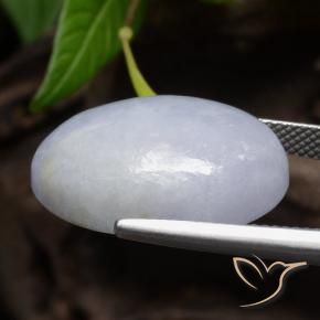 Jadeíta Violeta claro natural de 25.96 ct, Ovalada, Opaco