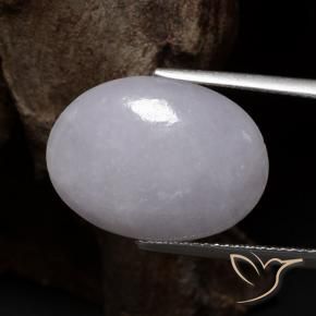 Jadeíta Gris natural de 8.98 ct, Ovalada, Translúcido