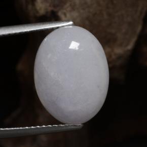 Jadeíta azul natural de 8,66 ct, corte óvalo, translúcido