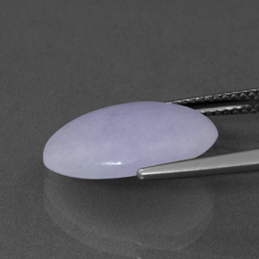 Jadeíta azul natural de 6,77 ct, corte óvalo, opaco