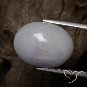Jadeíta Gris natural de 14.15 ct, Ovalada, Opaco